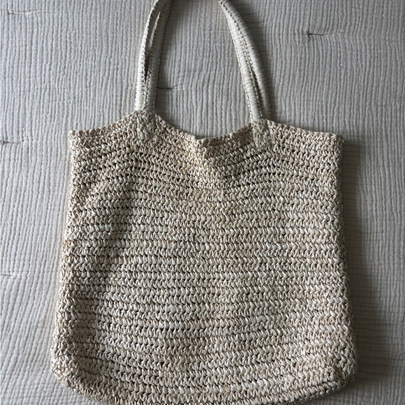 Jcrew Raffia Tote Bag - Picture 1 of 5